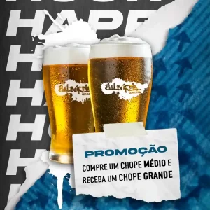 Happy Hour Terça e Sexta-feira das 17h ás 20h - Compre chope médio e receba um chope grande